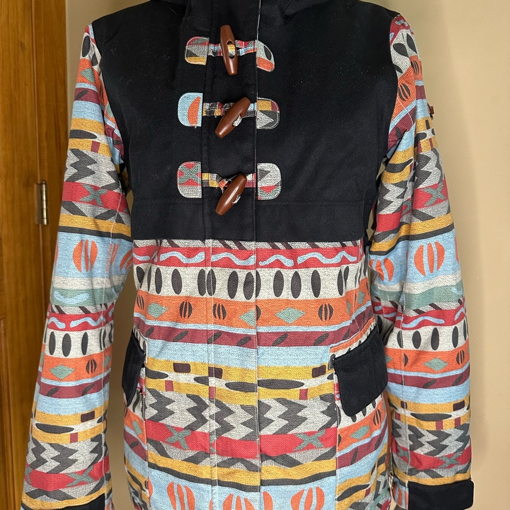 Roxy Multicolor Patterned Ski Jacket - image 1